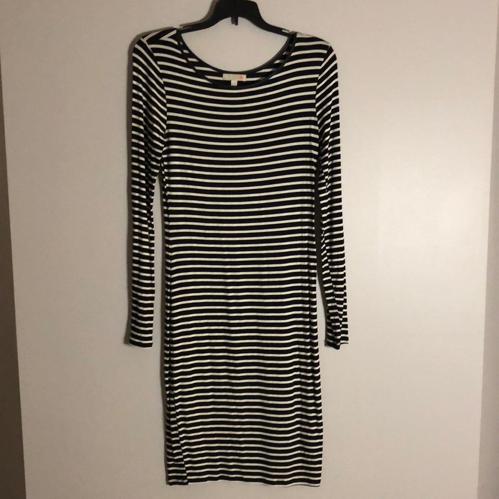 GB striped bodycon midi dress